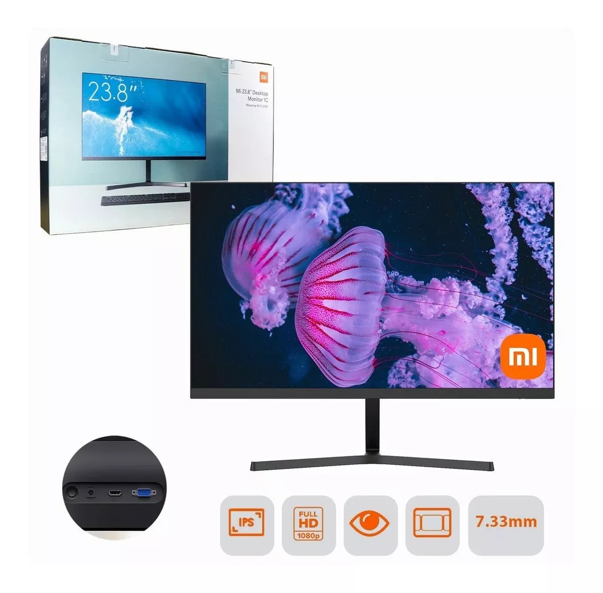 Monitor Redmi Mi Led 23.8 Negro Rmmnt238nf - Orro Home Mexico